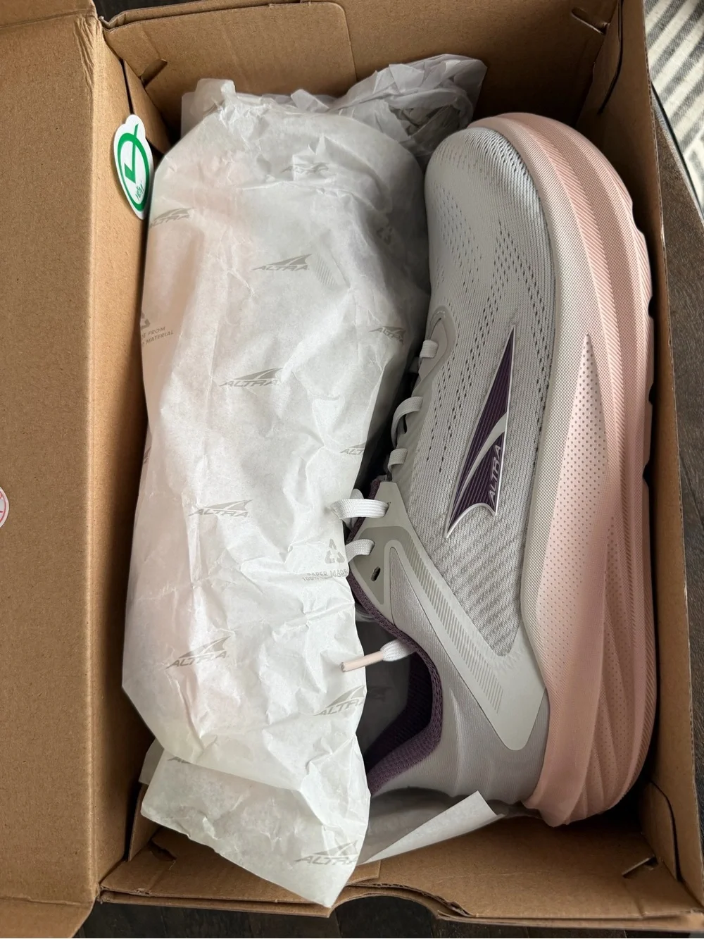 Altra Women's White and Mauve Athletic Running Shoes